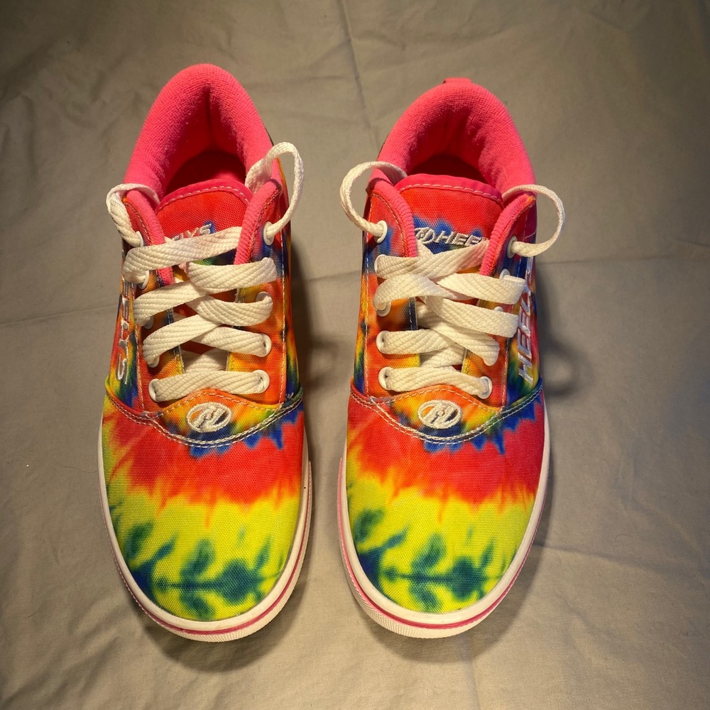 Heelys Tie Dye Rainbow Pink Girls Youth Roller Shoes Sneakers Size 4 Pro 20
